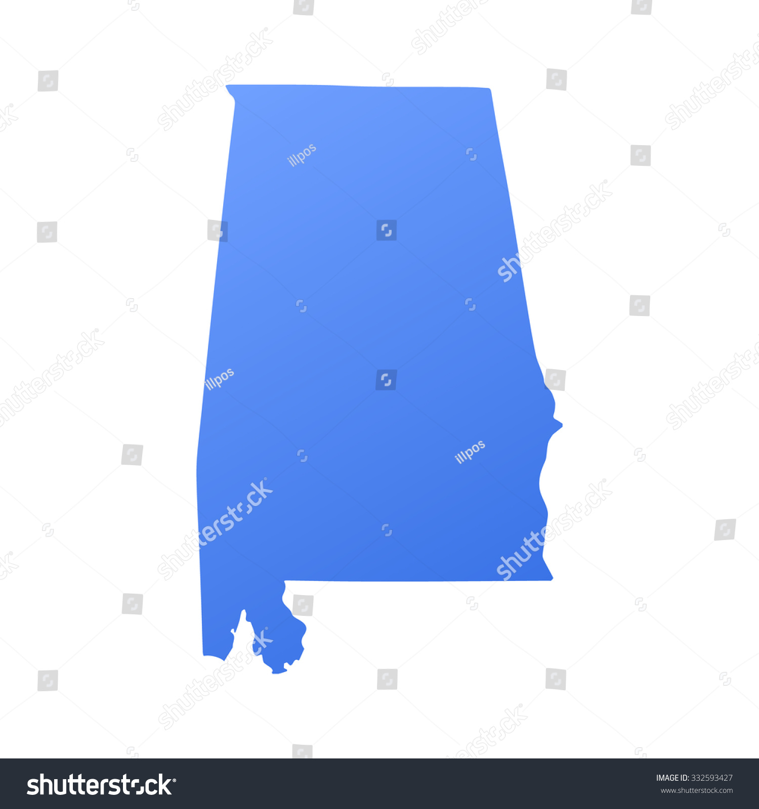 Alabama State Bordermap Stock Vector Royalty Free 332593427   Stock Vector Alabama State Border Map 332593427 