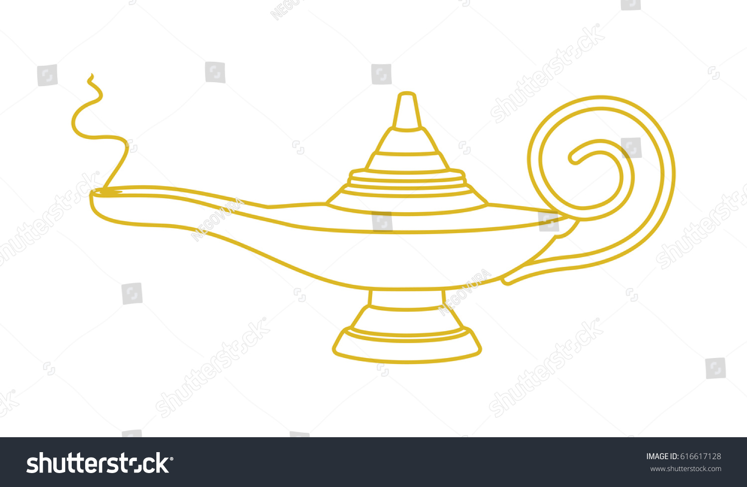 Aladdin Lamp Vector Icon Stock Vector (Royalty Free) 616617128