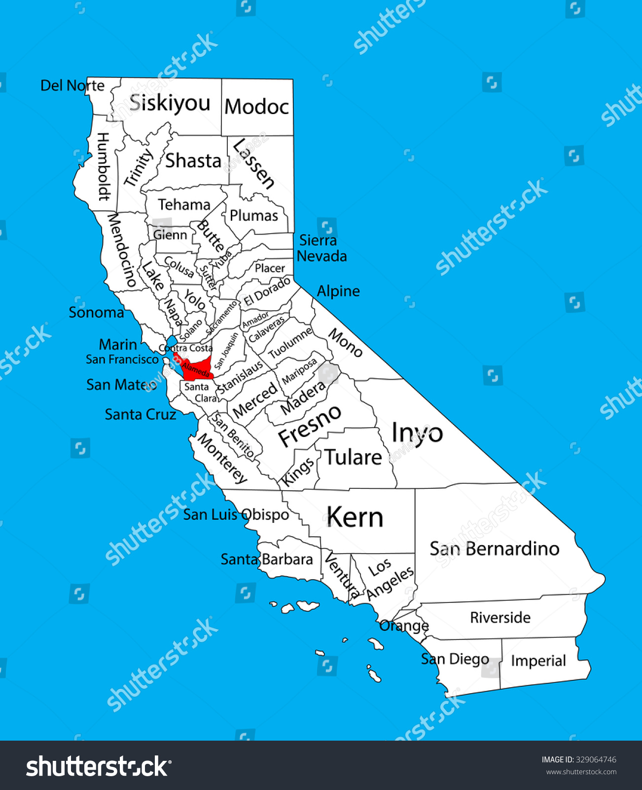 map of alameda county california Alameda County California United States America Stock Vector map of alameda county california