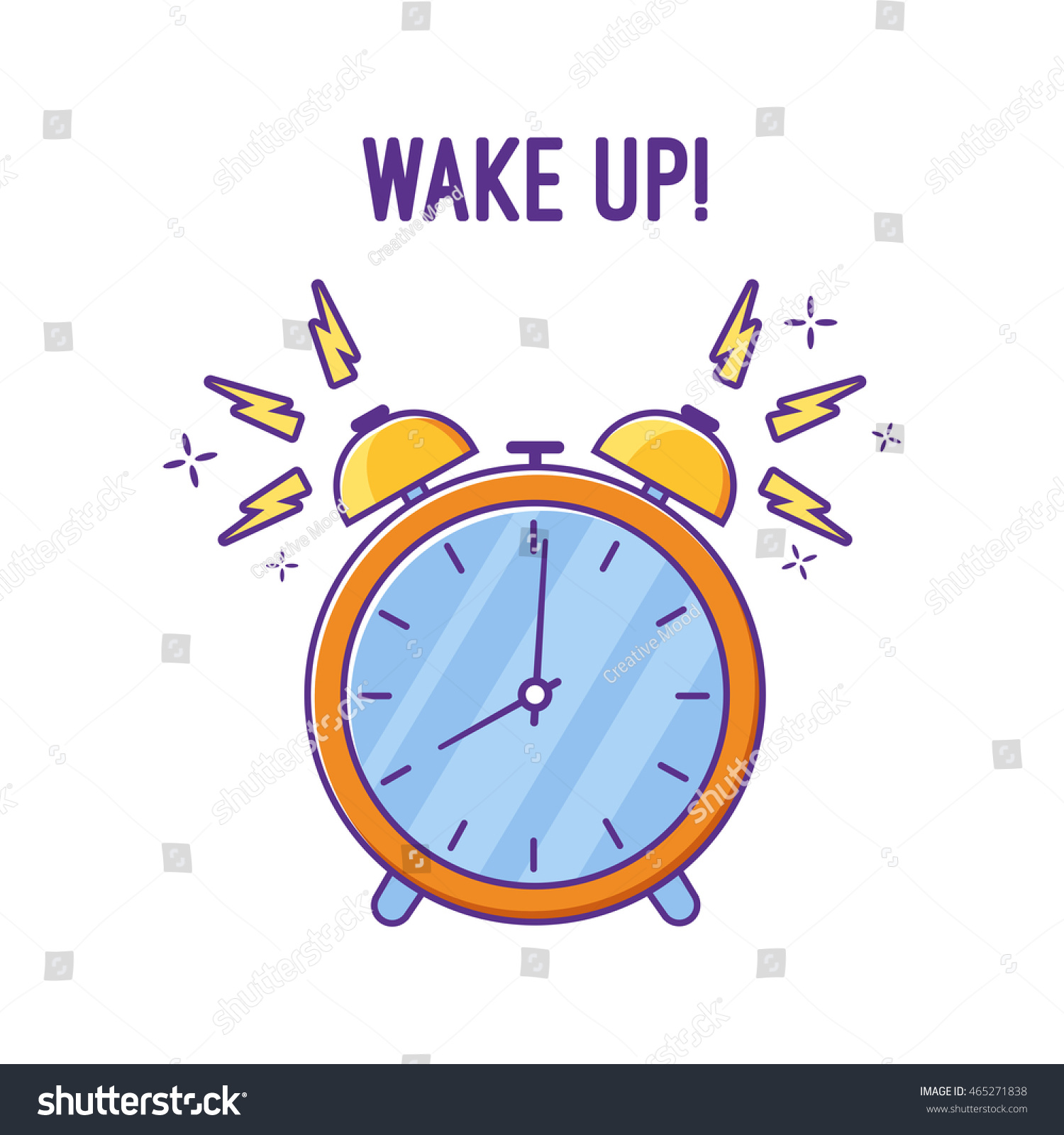 Alarm Clock Ringing Waking Somebody Up Stock Vector 465271838 - Shutterstock1500 x 1600