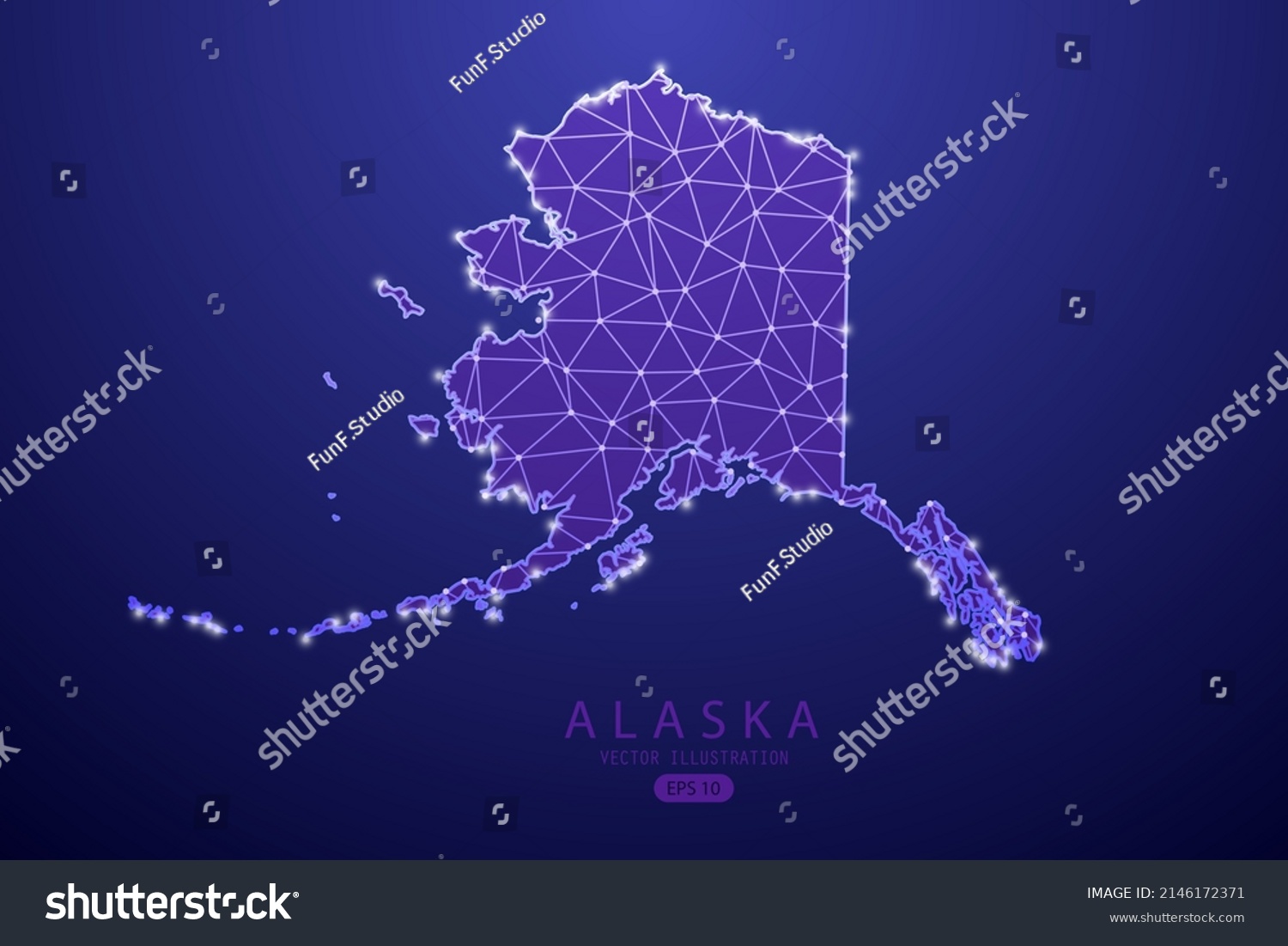 Alaska Map Usa United States America Stock Vector Royalty Free 2146172371 Shutterstock 4606