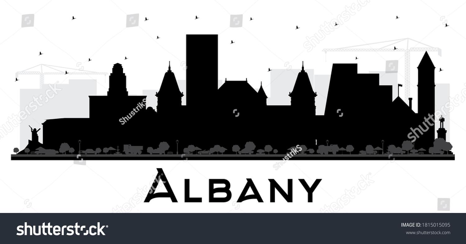 Albany New York City Skyline Silhouette Stock Vector (Royalty Free ...