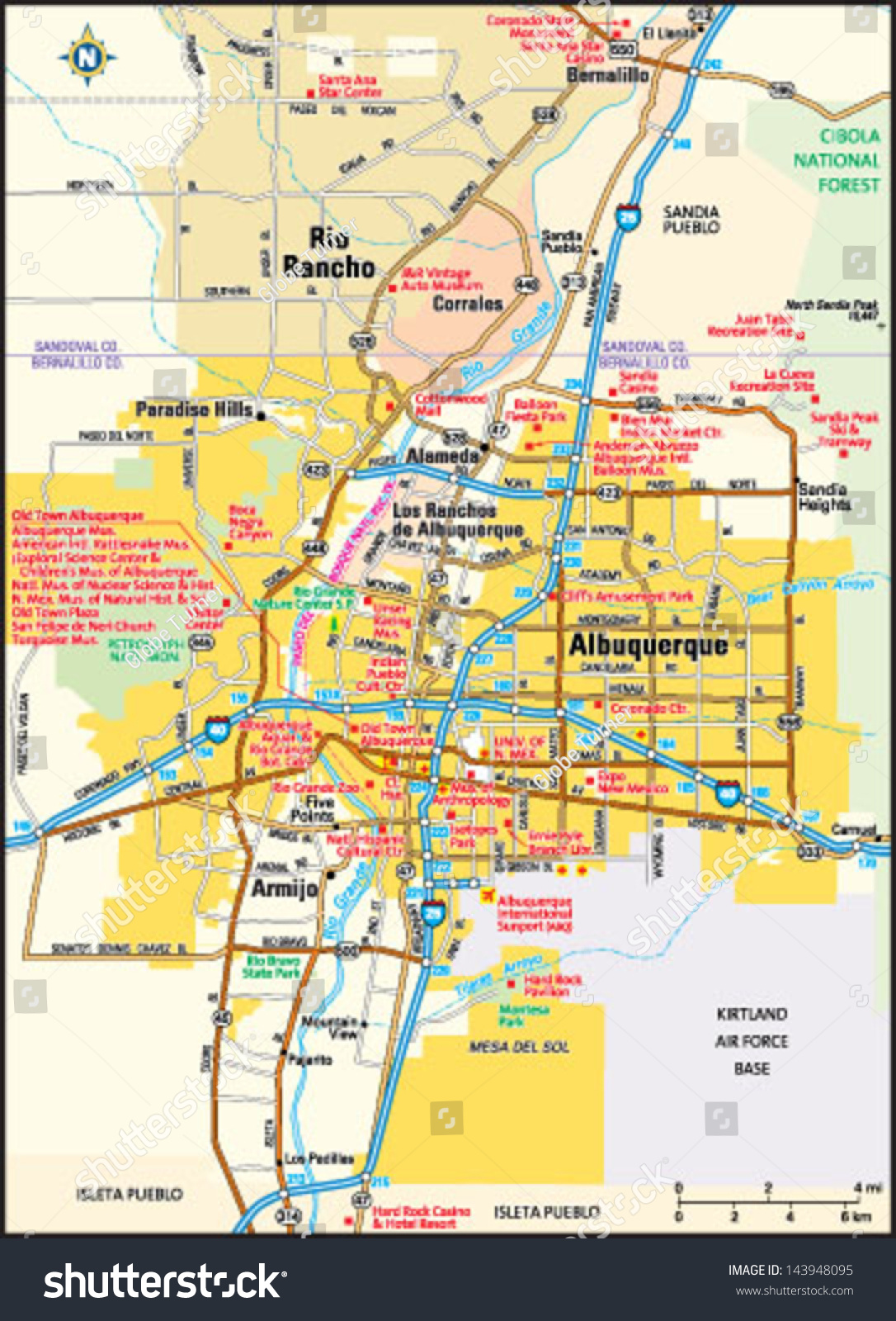 Detailed Map Of Albuquerque NM