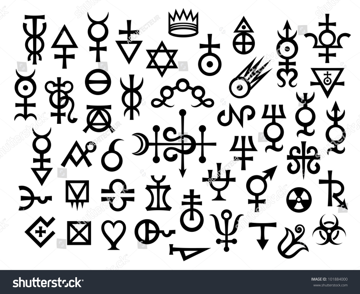 Alchemical Signs Part 3 Final Great Stock Vector 101884000 - Shutterstock