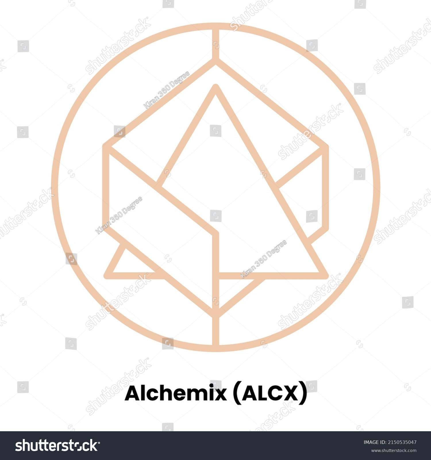 SVG of Alchemix crypto currency with symbol ALCX. Crypto logo vector illustration for stickers, icon, badges, labels and emblem designs. svg