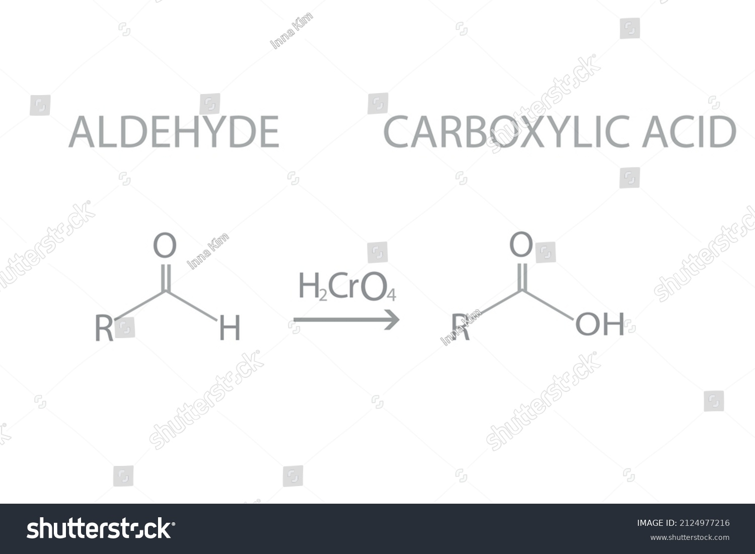 Aldehyde Carboxylic Acid Molecular Skeletal Chemical Stock Vector Royalty Free