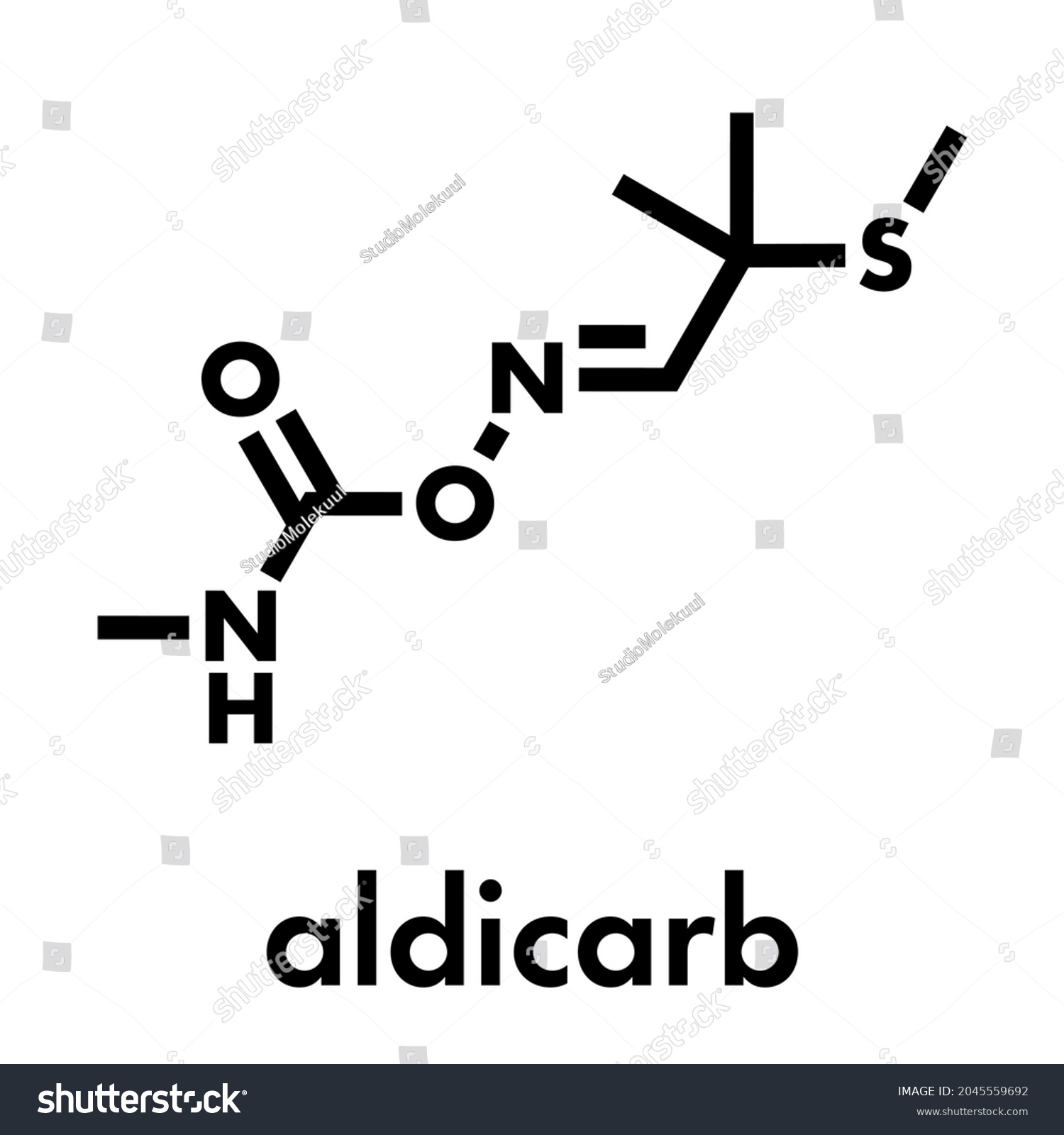 Aldicarb Pesticide Molecule Skeletal Formula Stock Vector (Royalty Free ...