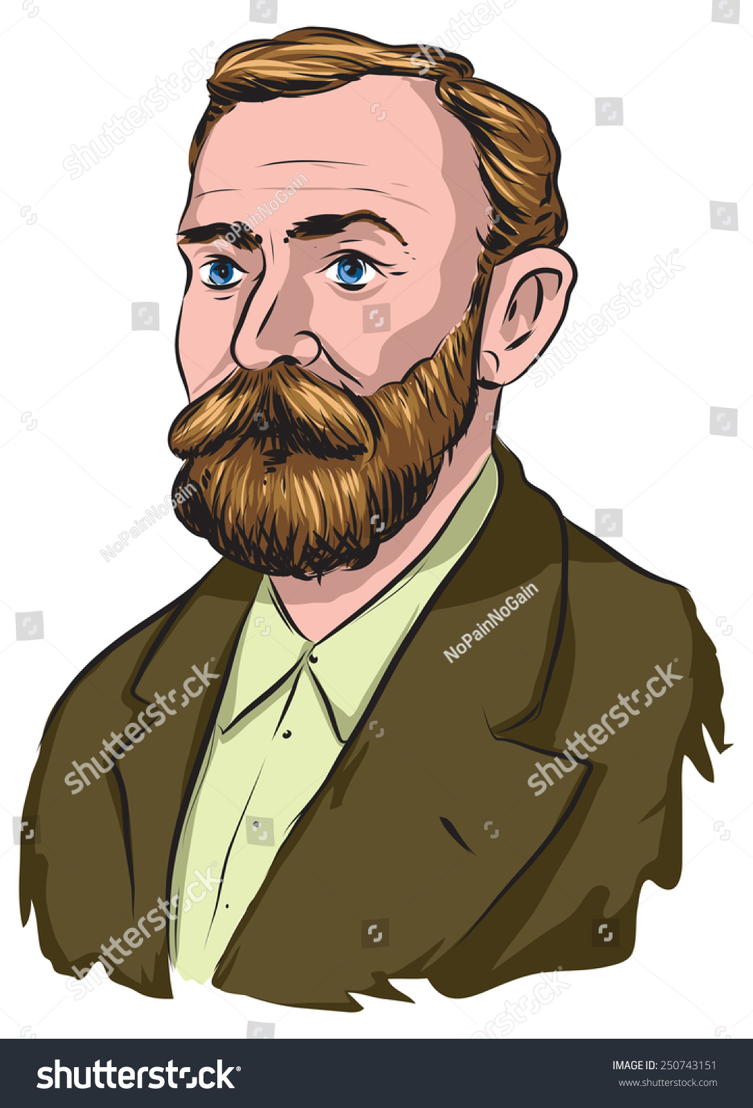 Alfred Nobel Stock Vector Illustration 250743151 : Shutterstock