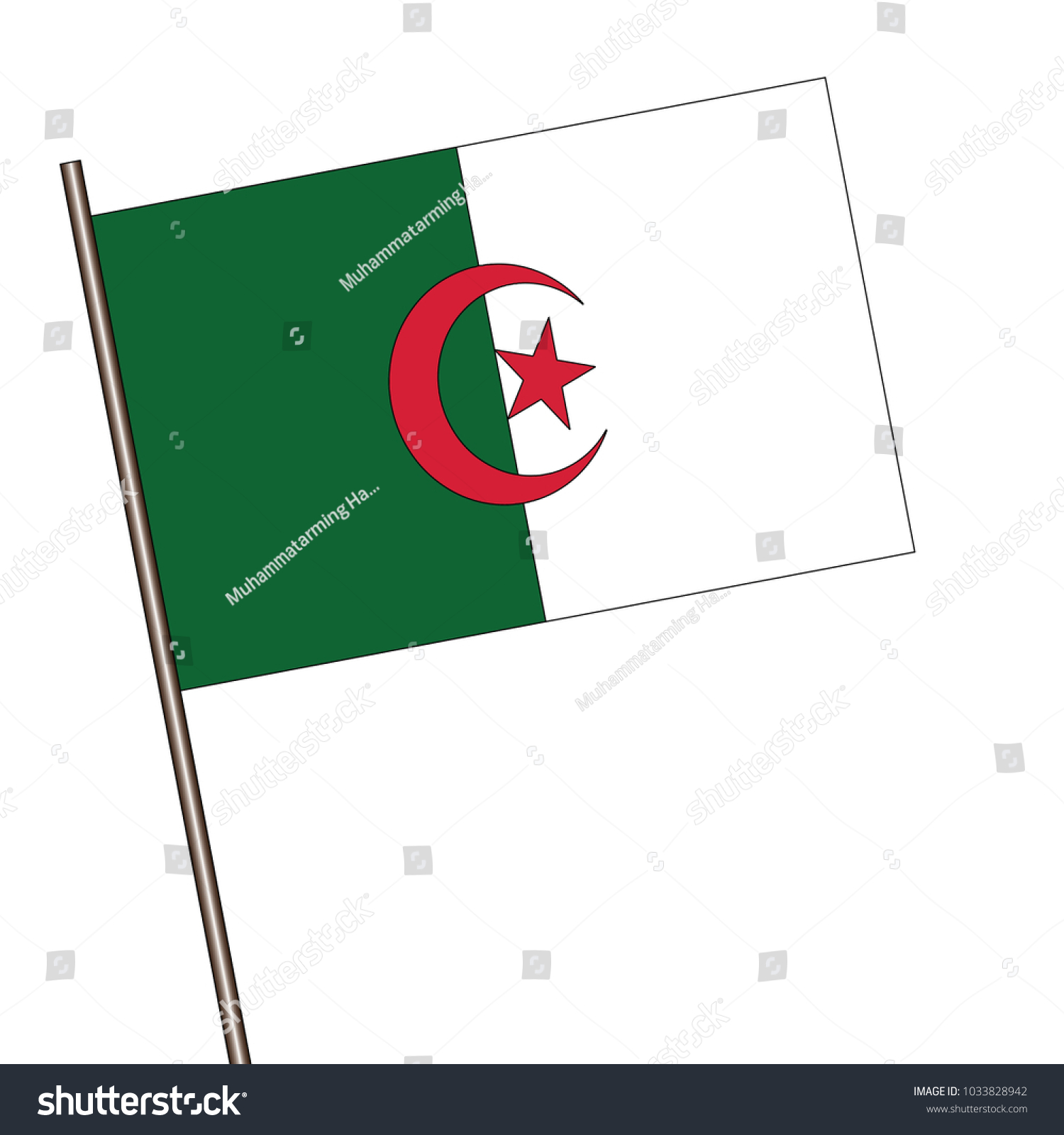 Algeria Flag Pin Vector Icon Illustration Stock Vector (Royalty Free ...