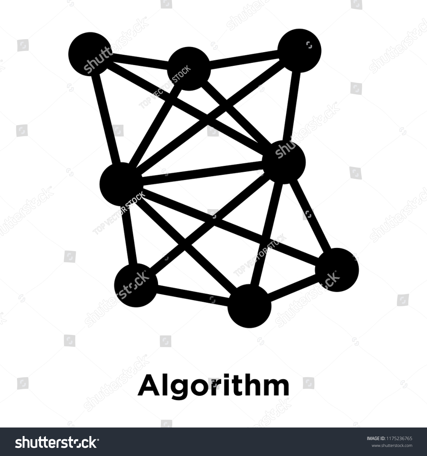 Algorithm Icon Vector Isolated On White Stock Vector (Royalty Free ...