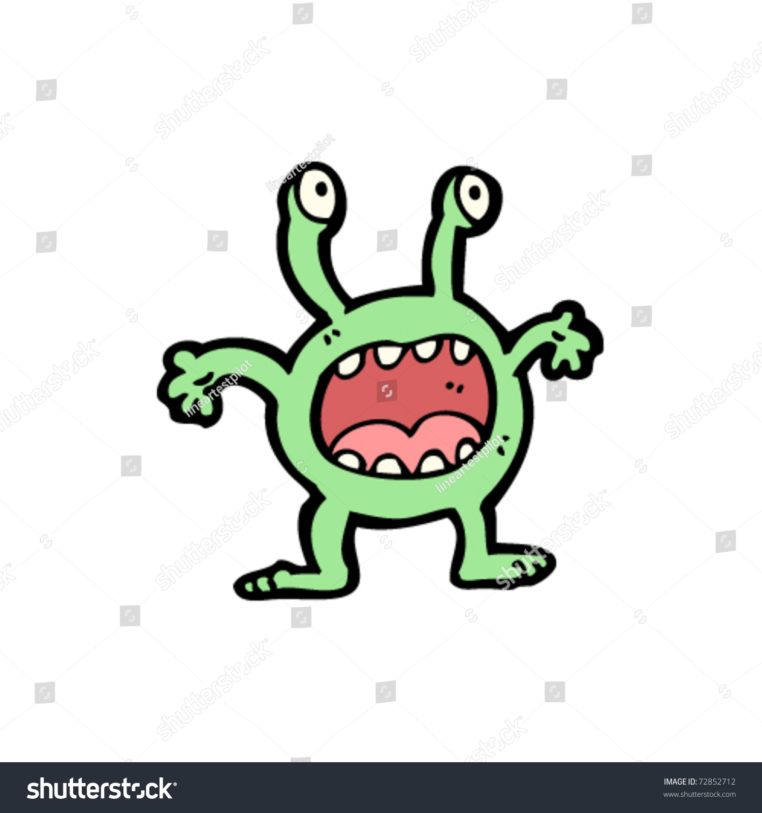 Alien Cartoon Stock Vector Illustration 72852712 : Shutterstock