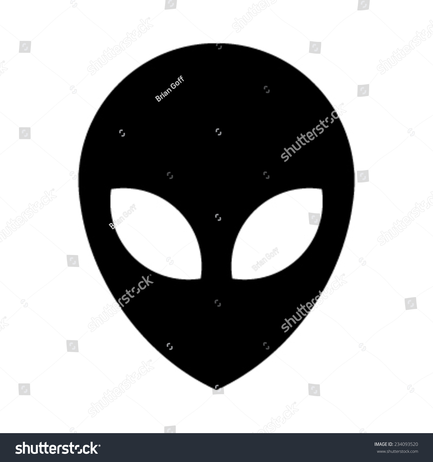 Alien Head Vector Icon Stock Vector 234093520 - Shutterstock