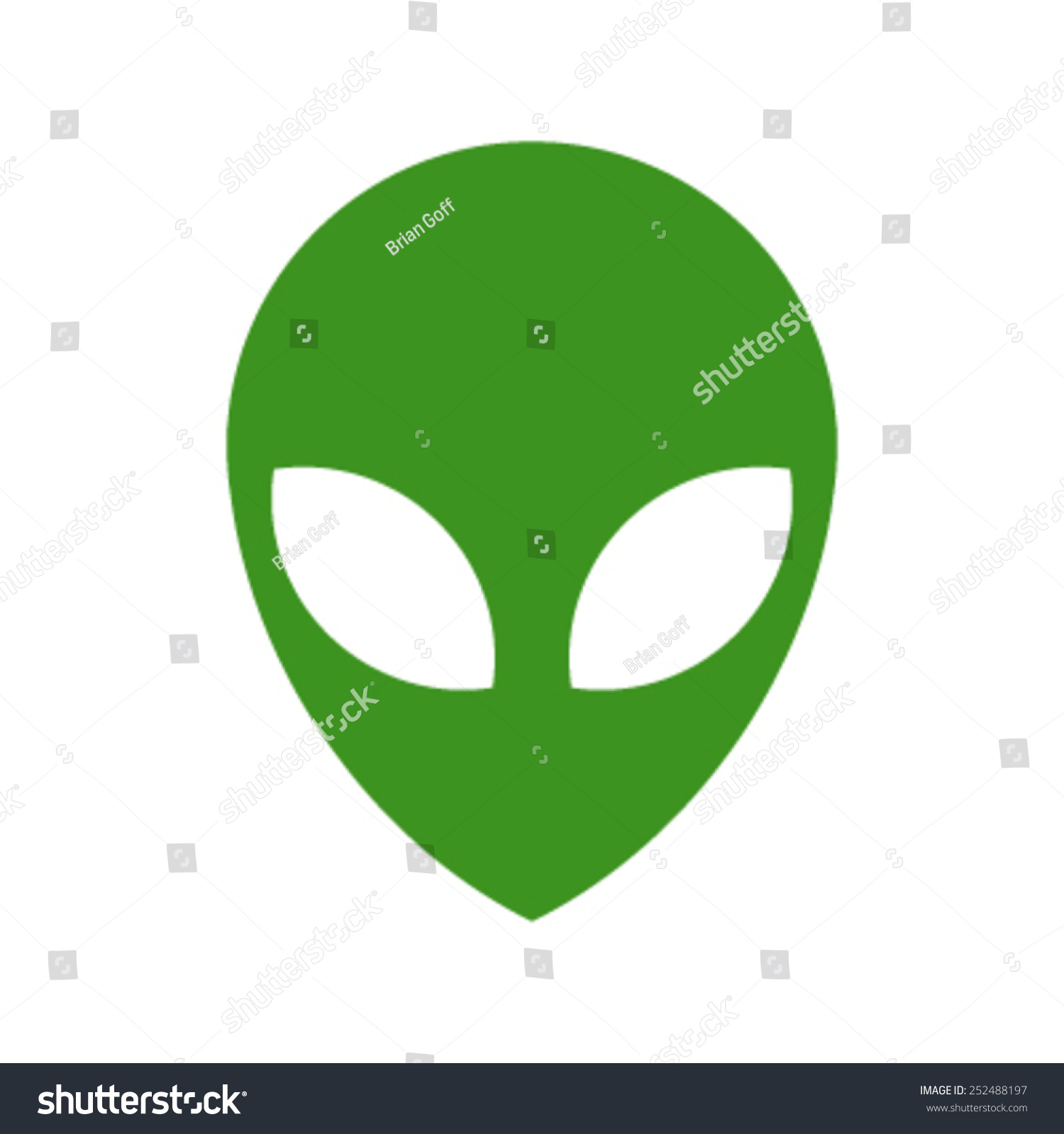 Alien Head Vector Icon Stock Vector 252488197 - Shutterstock