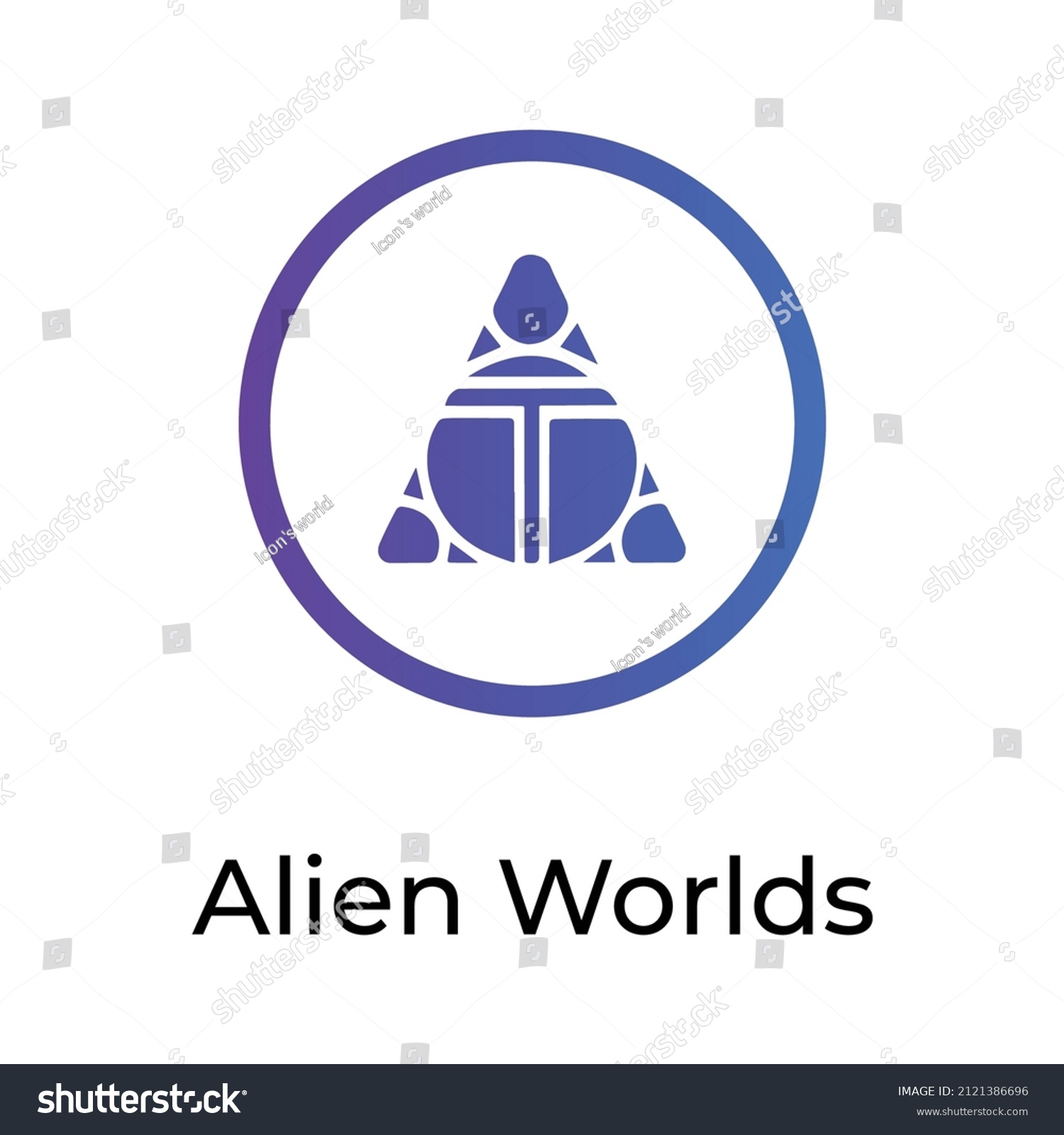 SVG of Alien Worlds CryptoCurrency token icon. TLM symbol. Crypto Currency vector icon. Flat Vector illustration - Vector svg