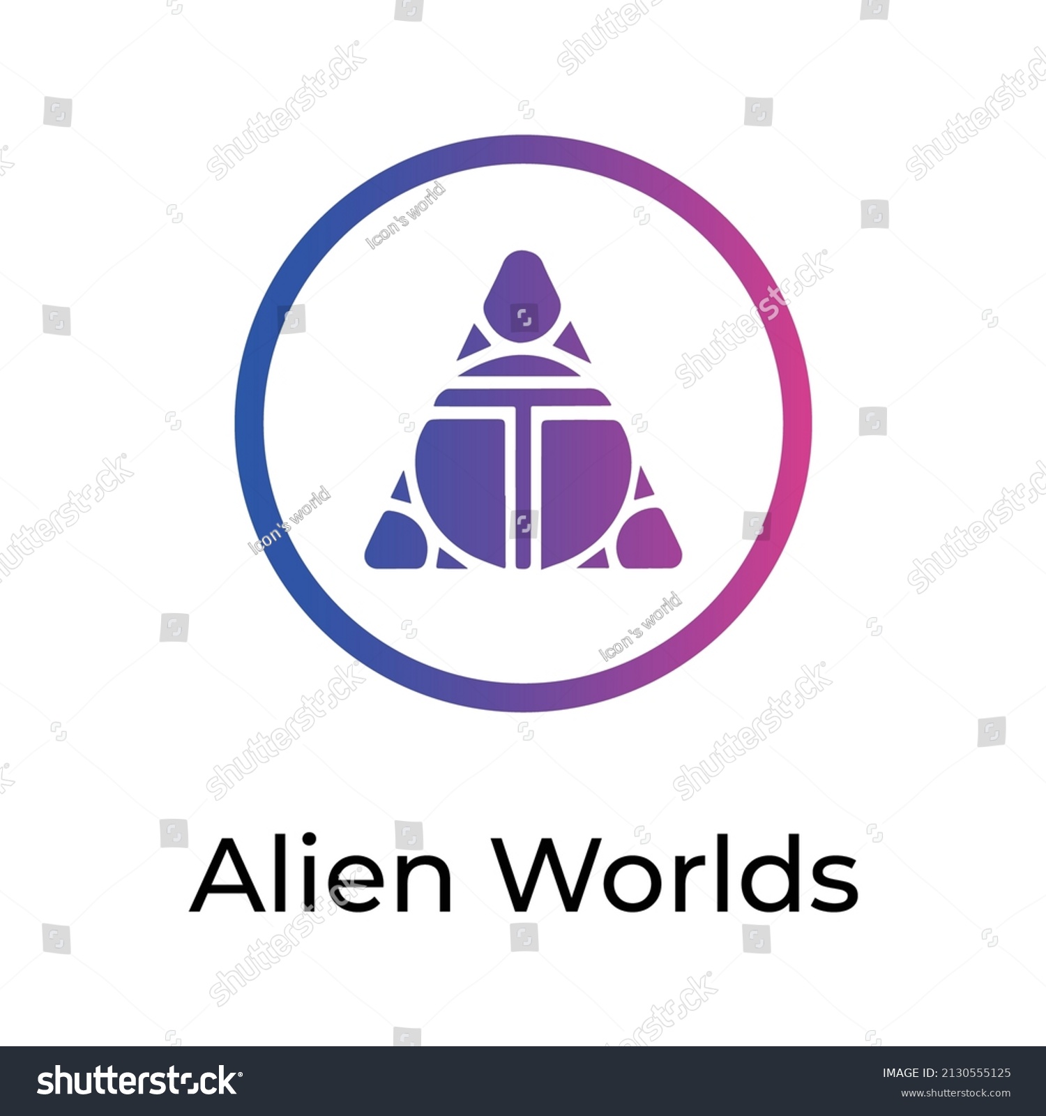 SVG of Alien Worlds CryptoCurrency token icon. TLM symbol. Crypto Currency vector icon. Flat Vector illustration - Vector svg