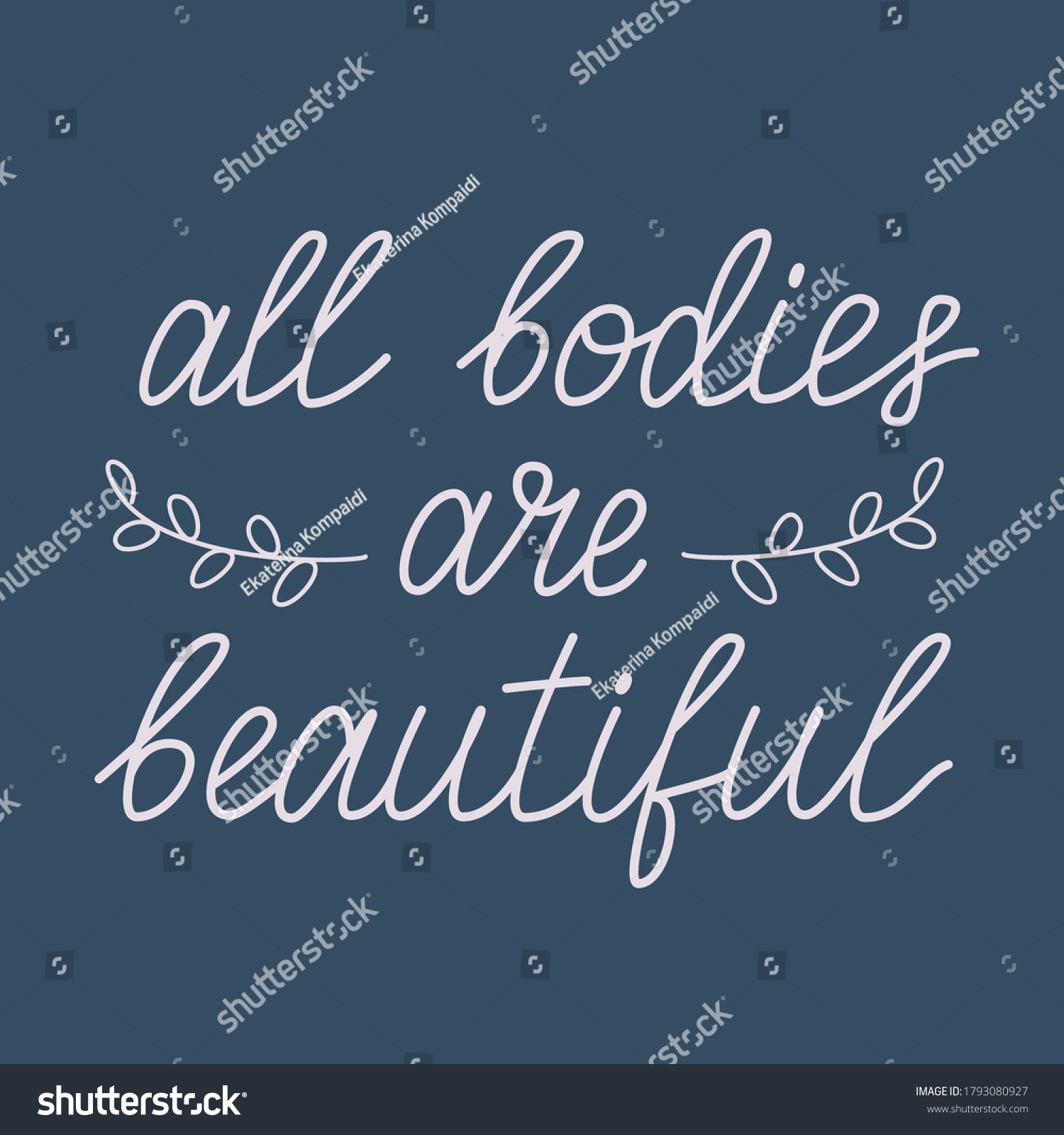 All Bodies Beautiful Body Positive Quote Stock Vector Royalty Free 1793080927 Shutterstock 