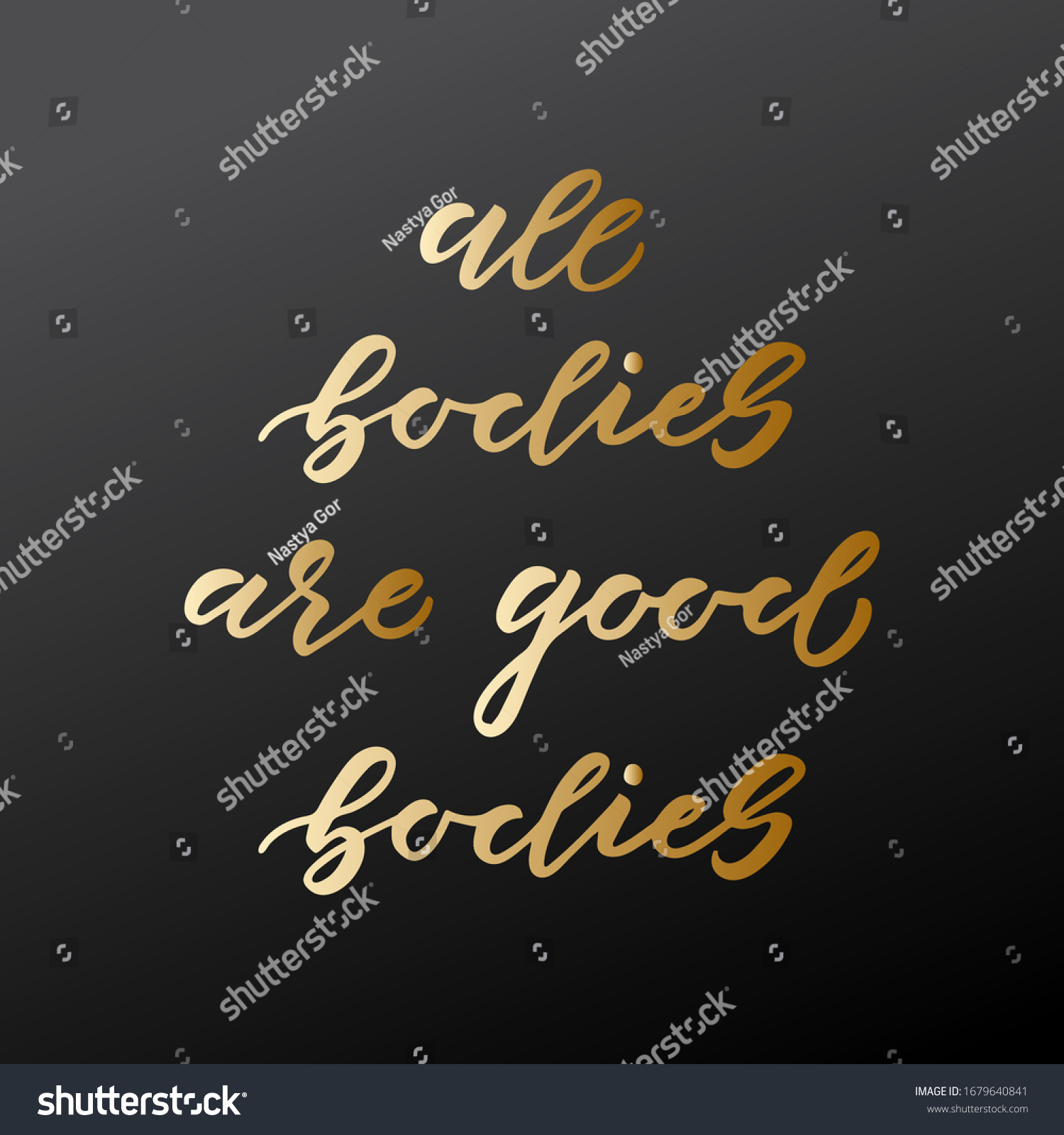 All Bodies Good Bodies Hand Drawn Stock Vector Royalty Free 1679640841 