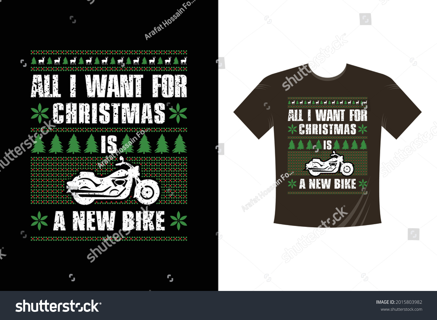 SVG of All i want for Christmas is a new bike. Christmas Gift tshirt. svg