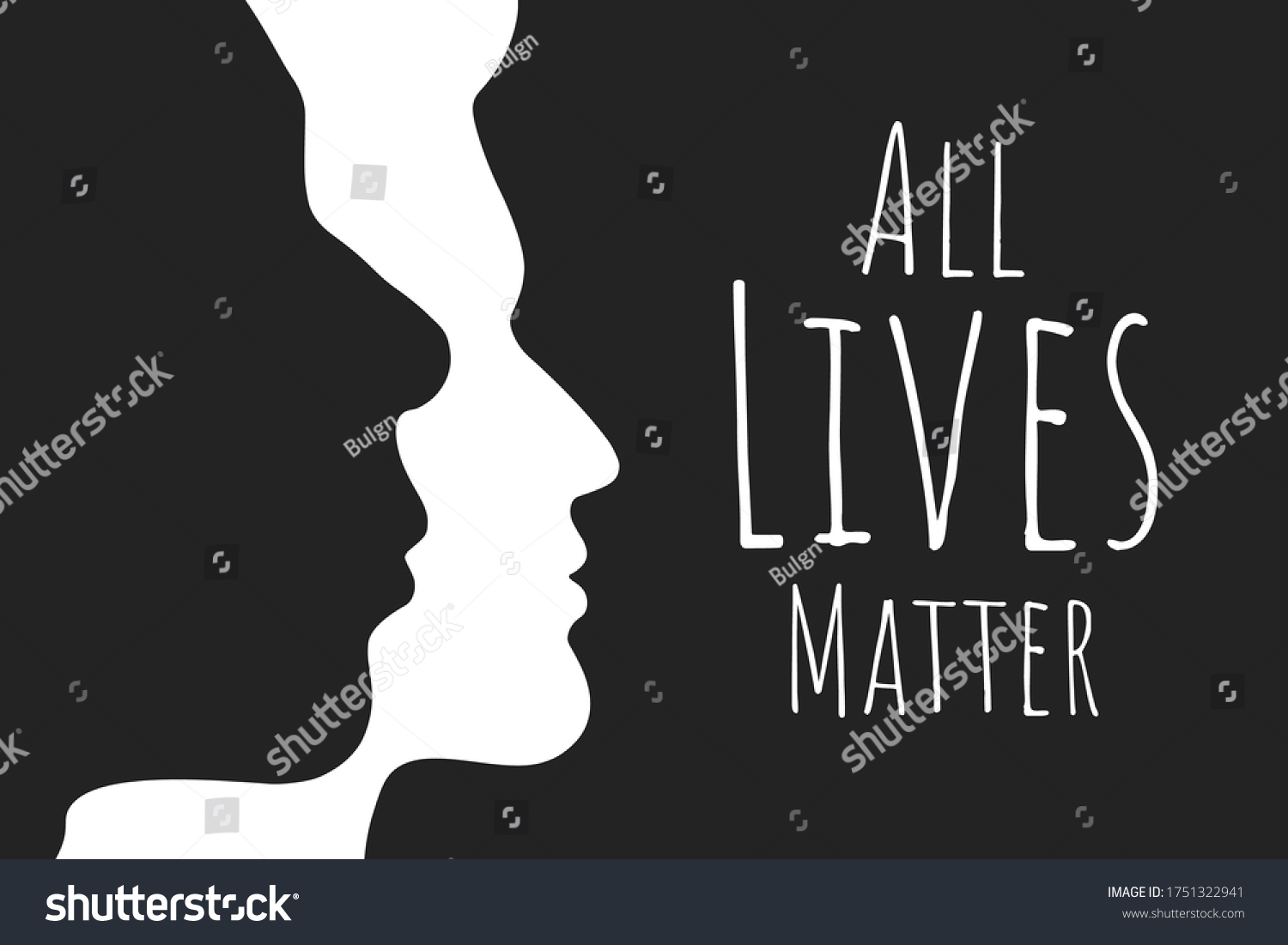 All Lives Matter Concept Template Background Stock Vector (Royalty Free ...