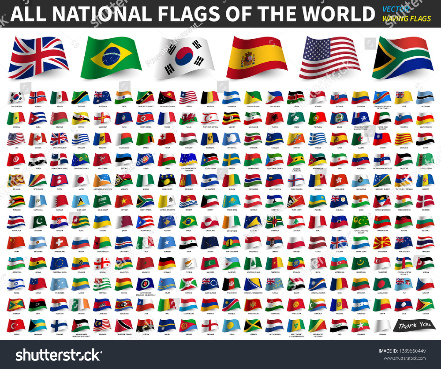 世界の国旗 なびく国旗のデザイン ベクター画像 のベクター画像素材 ロイヤリティフリー