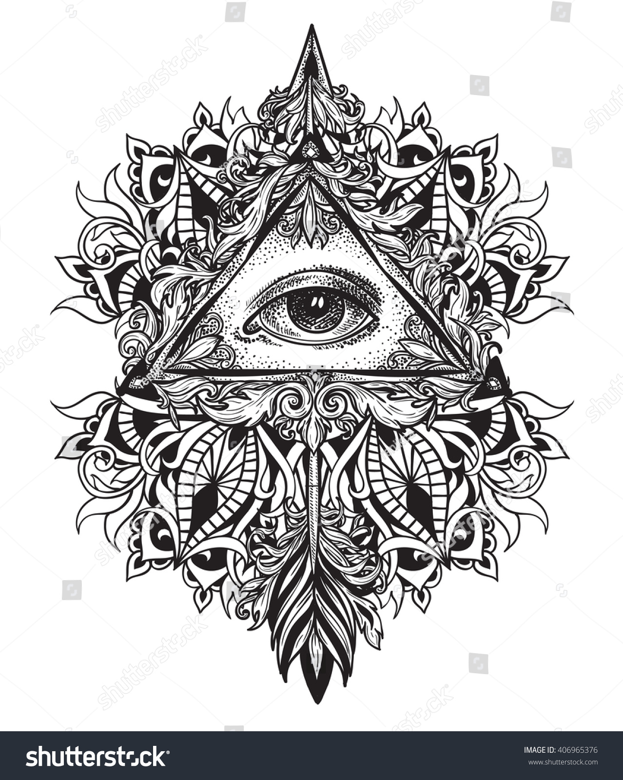 All-Seeing Eye As A Symbol Of The Mystical Science Of Alchemy And The ...