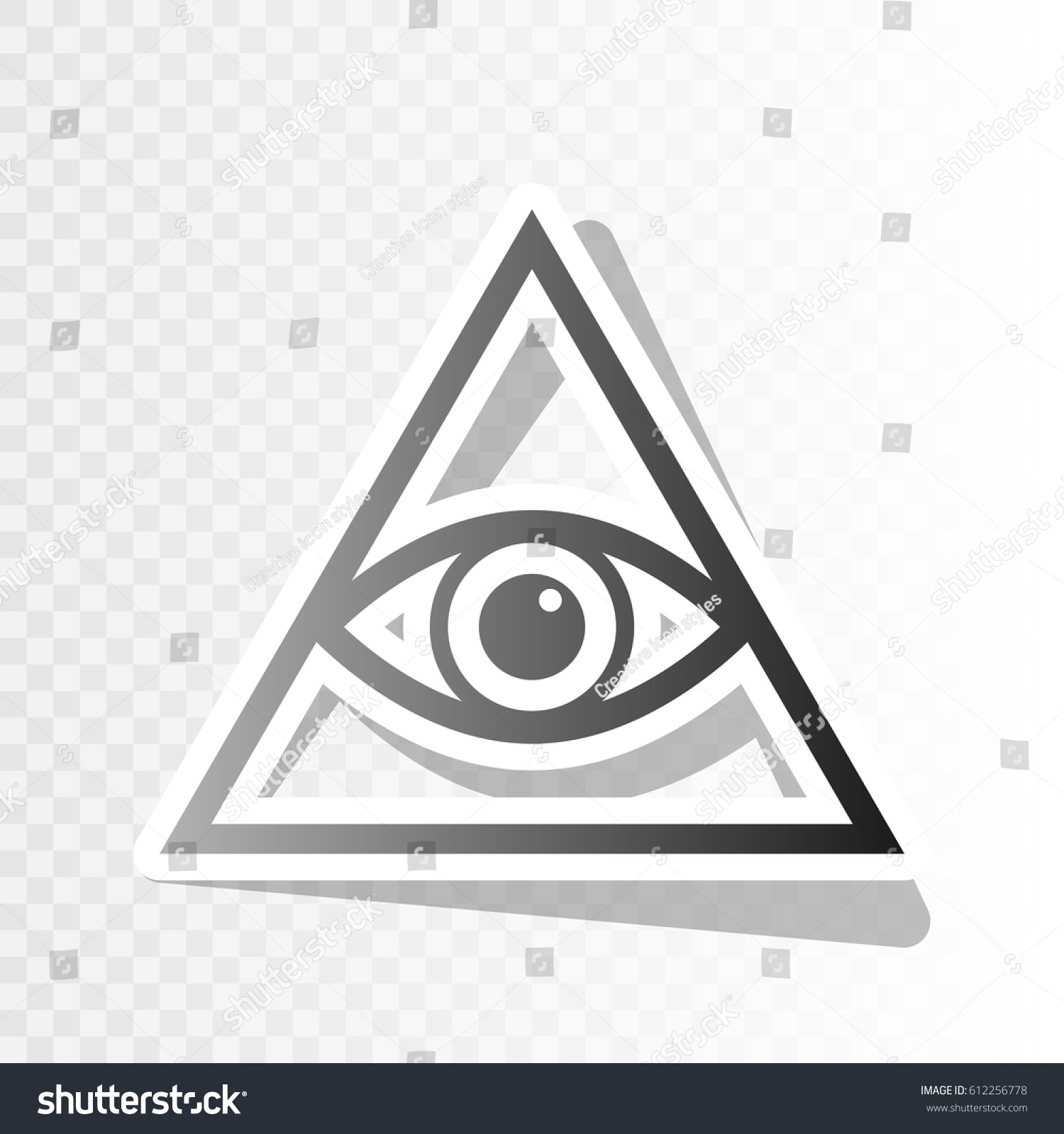 All Seeing Eye Pyramid Symbol Freemason Stock Vector Royalty Free