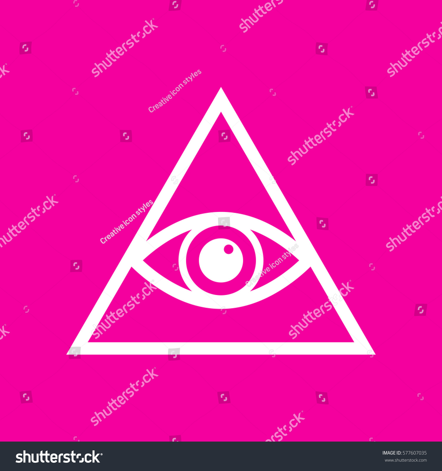 All Seeing Eye Pyramid Symbol Freemason Vector De Stock Libre De