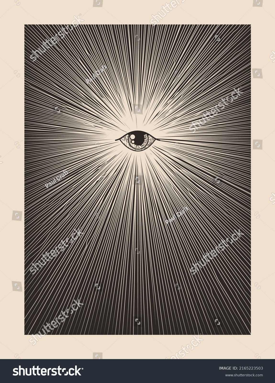 All Seeing God Eye Vintage Mystic Stock Vector (Royalty Free ...