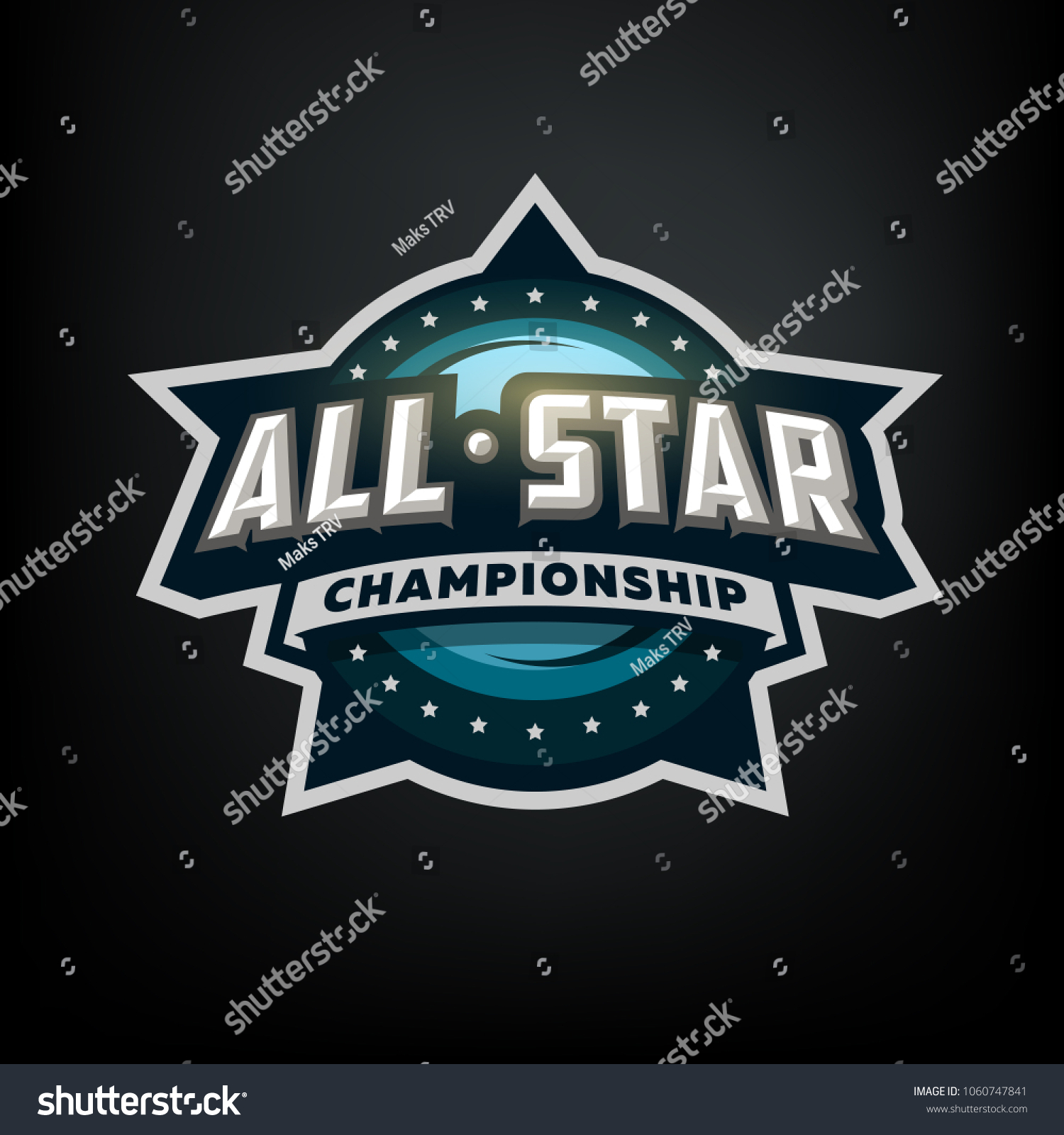 All Star Sports Template Logo Design Stock Vector (Royalty Free ...