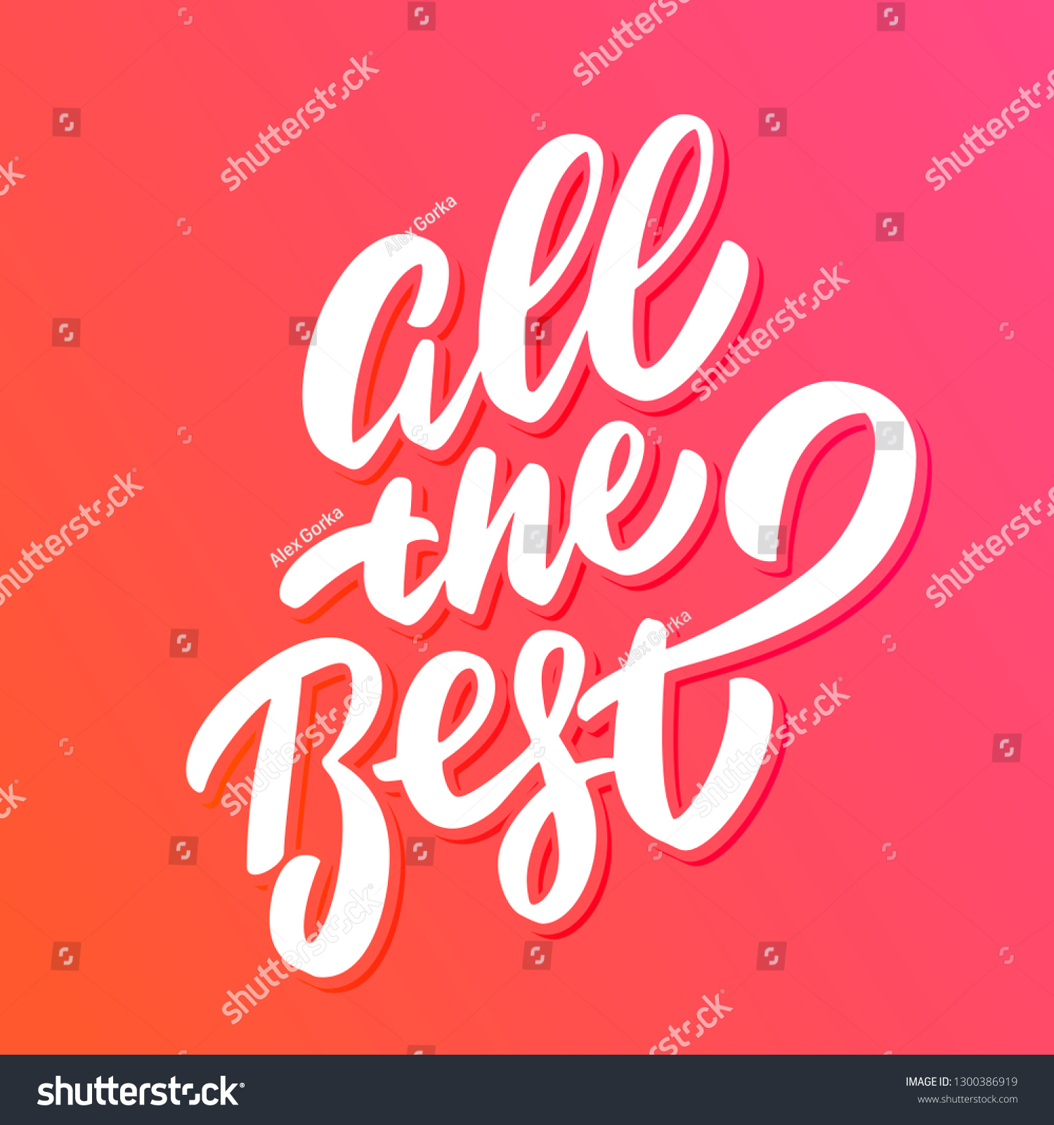 All Best Farewell Card Vector Lettering Stock Vector (Royalty Free