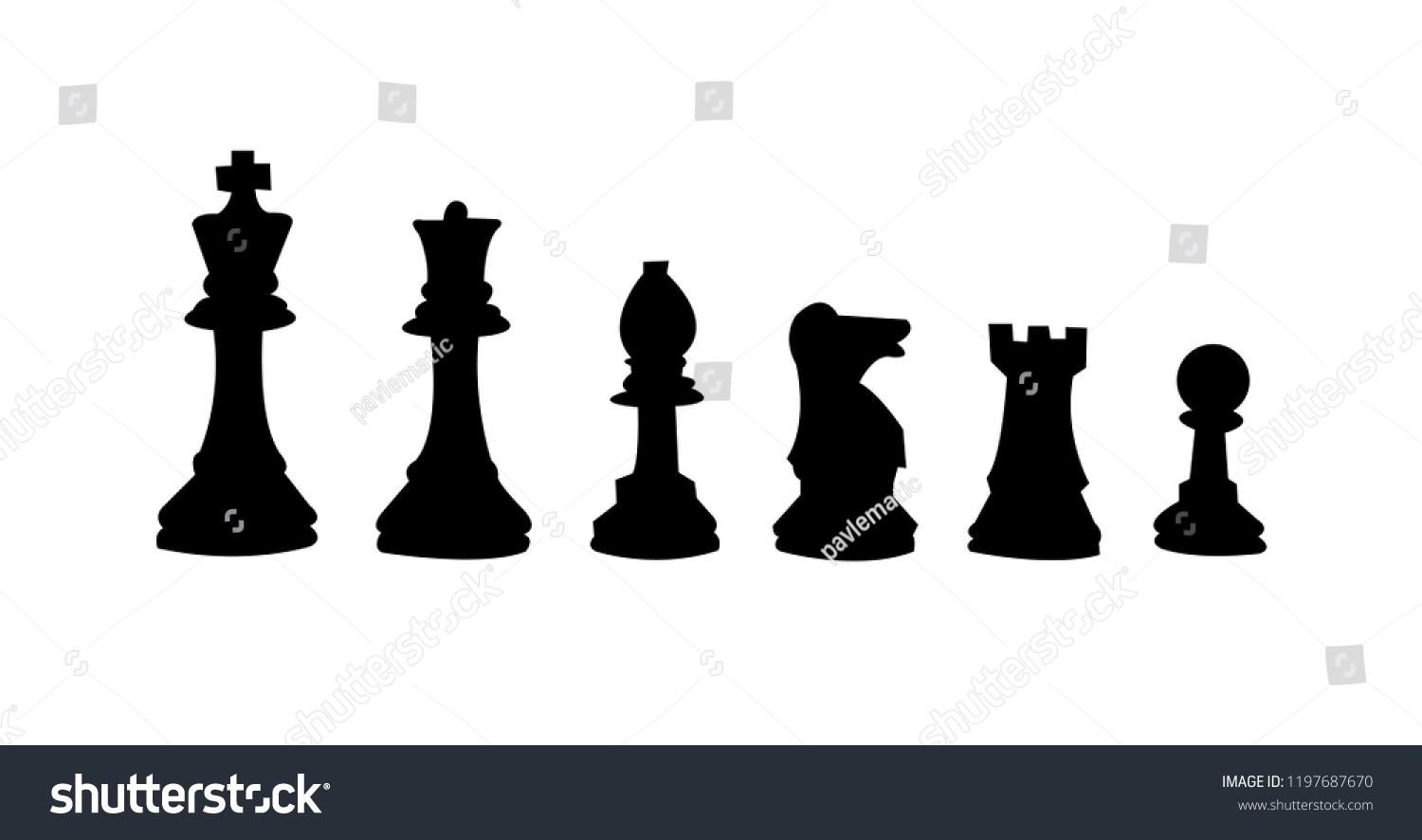 SVG of All the chess figures, isolated svg