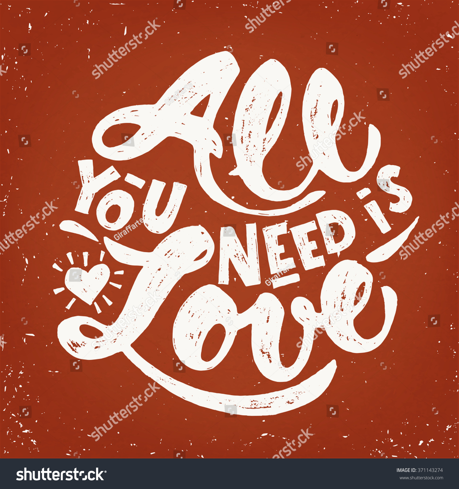 All You Need Love Motivational Poster Stock Vector (royalty Free 