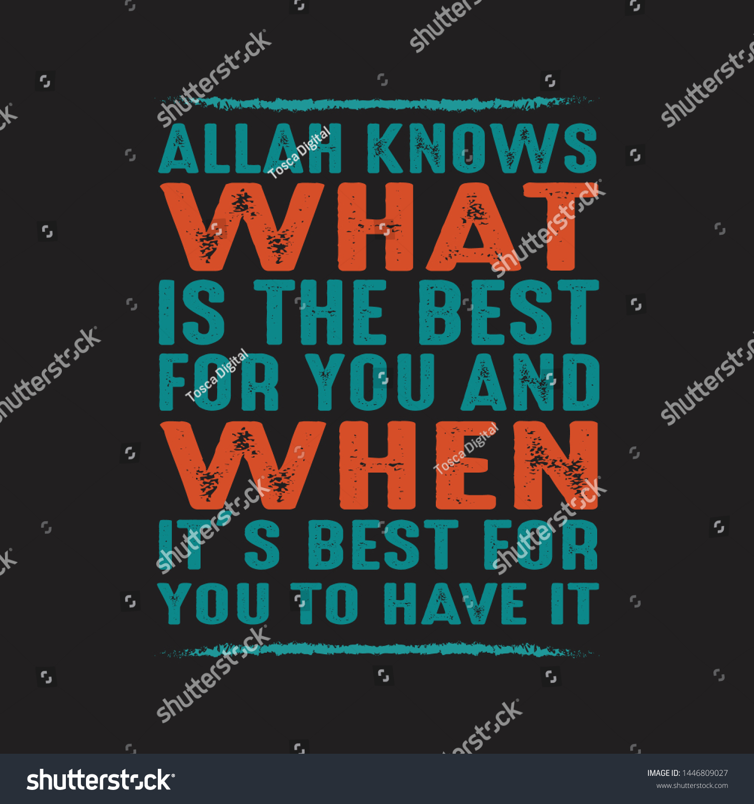 Allah Knows What Best You Muslim Stock Vector (Royalty Free) 1446809027 ...