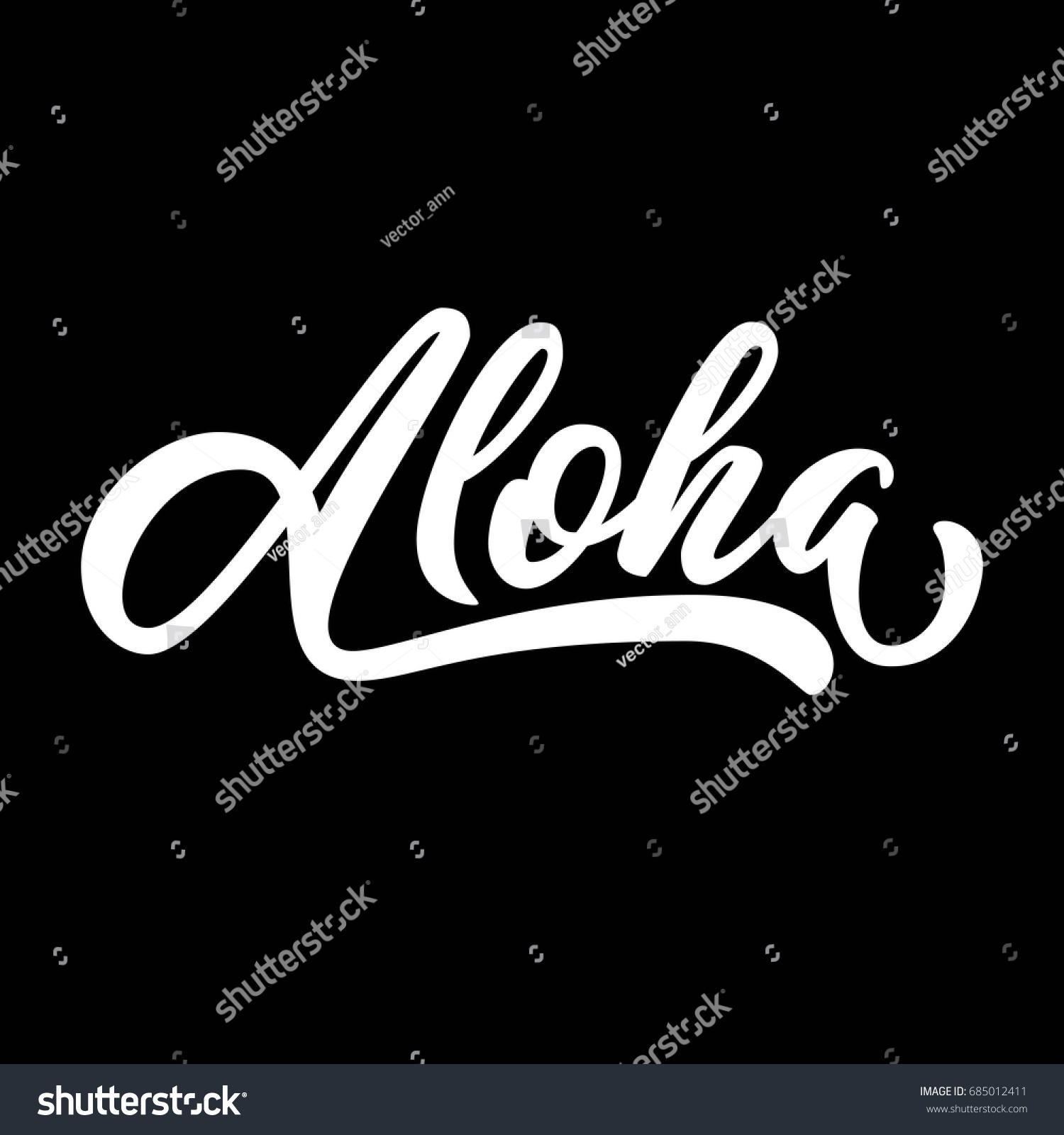 アロハの手書きの文字 ユーザー設定の手書きの文字 ハワイ語のあいさつ文 ベクターイラスト のベクター画像素材 ロイヤリティフリー