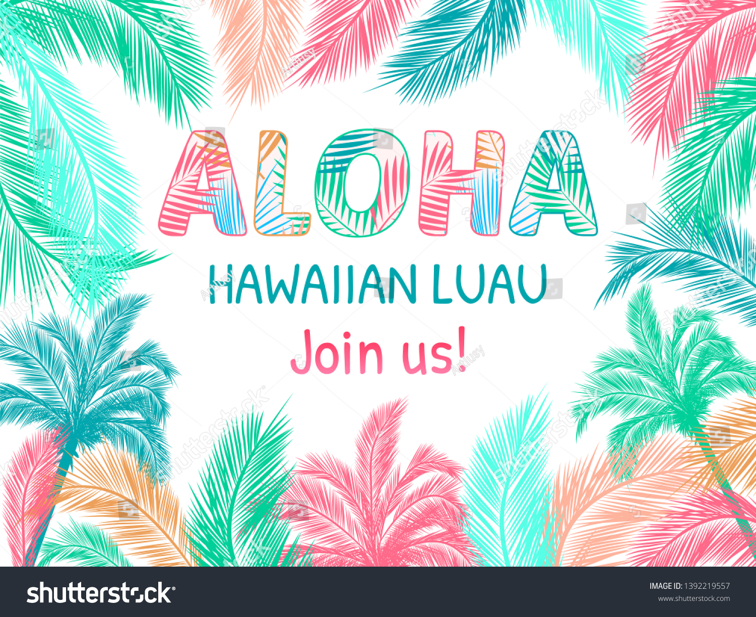 Aloha Hawaii Best Creative Pink Design Stock Vector Royalty Free 1392219557