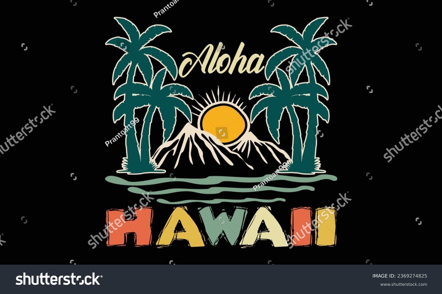 SVG of Aloha Hawaii Surfing Beach California Design,
California Surfing Boats Colorful Beach  Illustration Design, Hello, Summer California Beach Vector T-shirt Design. svg