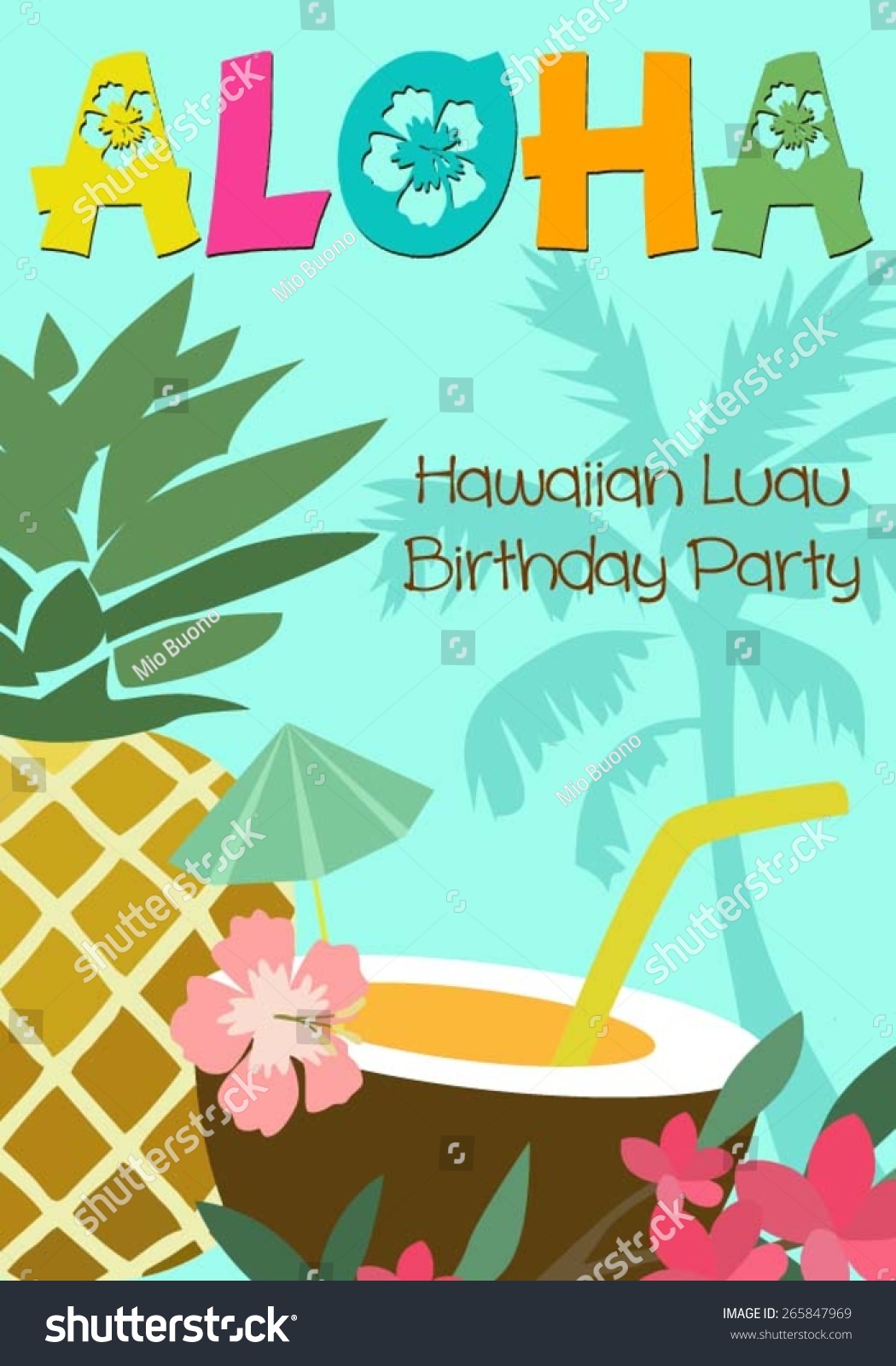 SVG of Aloha party svg