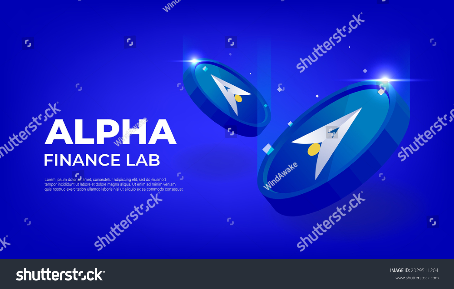 SVG of Alpha finance lab banner. ALPHA cryptocurrency concept banner background. svg
