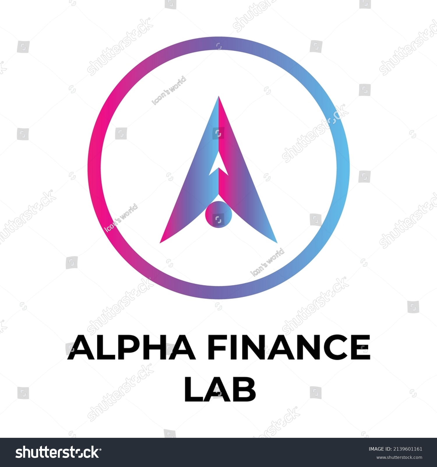 SVG of Alpha Finance Lab Cryptocurrency token icon. ALPHA token symbol. Cryptocurrency vector icon. Flat Vector illustration - Vector svg