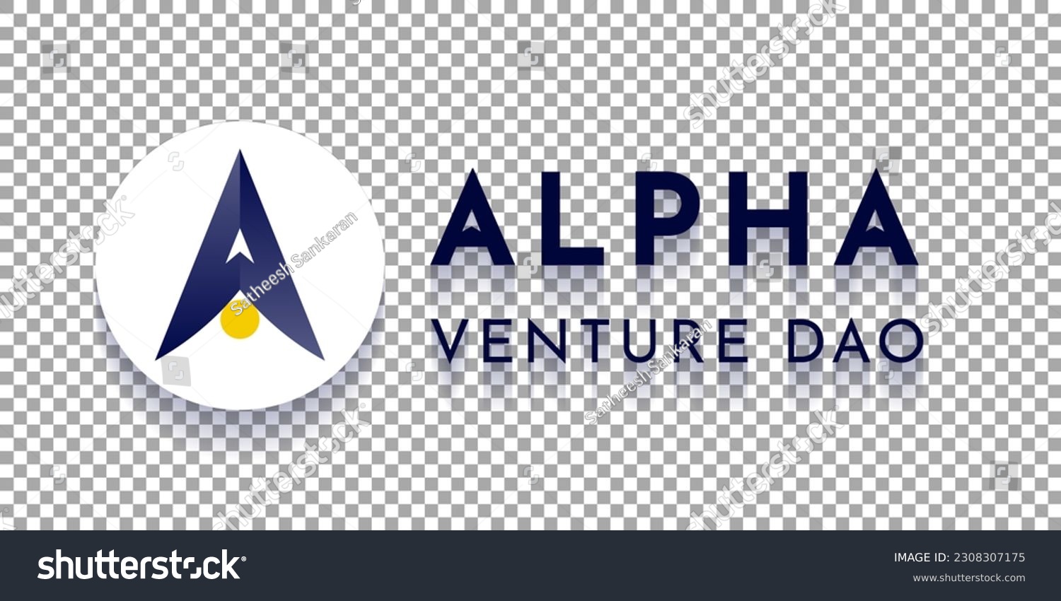 SVG of Alpha Venture DAO (ALPHA) cryptocurrency logo worldmark isolated on transparent png background vector svg