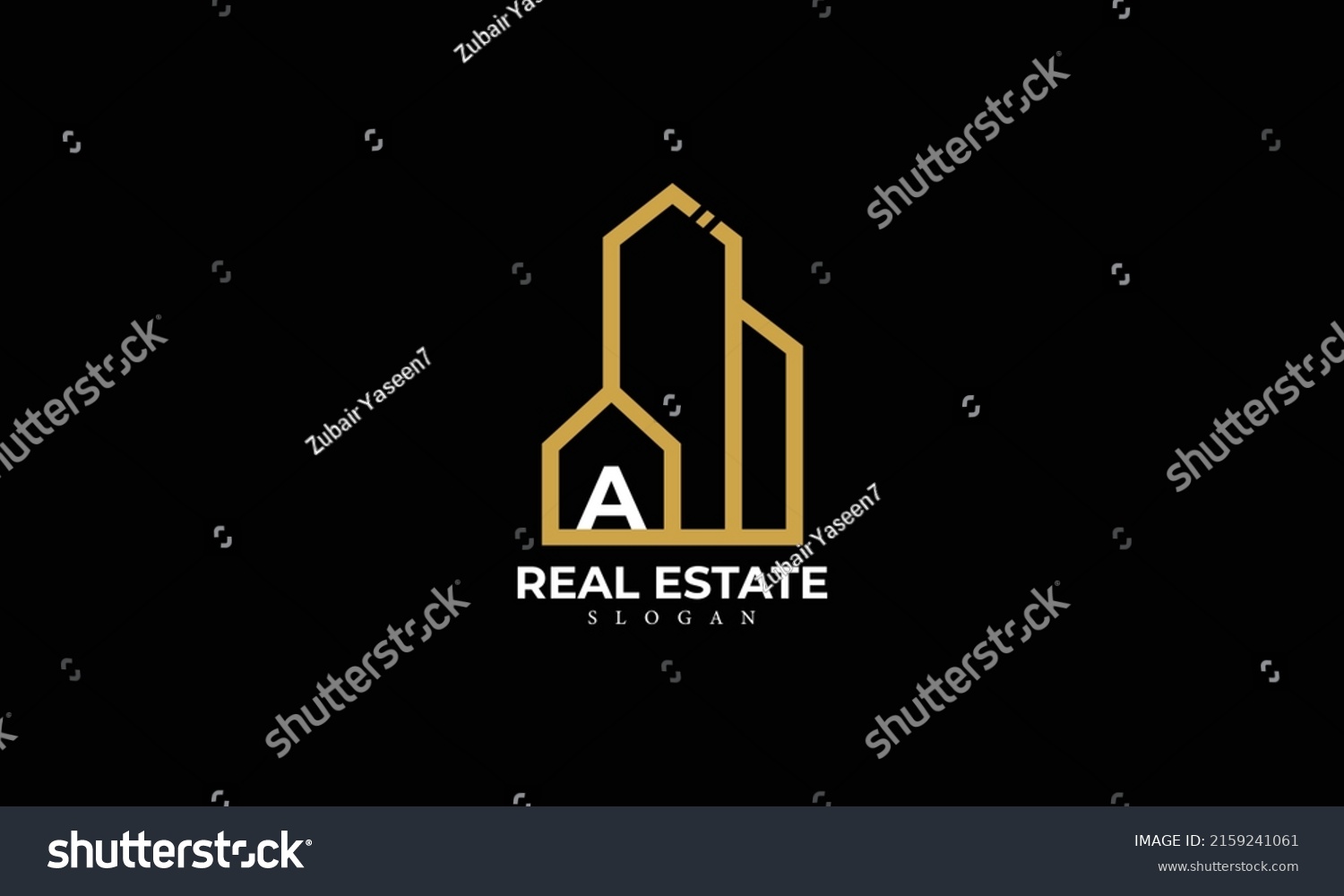 Alphabet Real Estate Monogram Vector Logo Stock Vector (Royalty Free ...