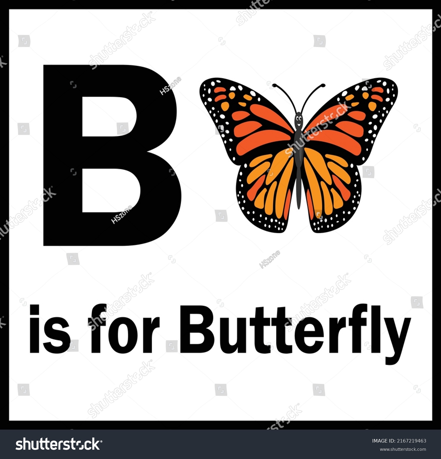 Alphabet B Butterfly Vector Image Alphabet Stock Vector (Royalty Free ...