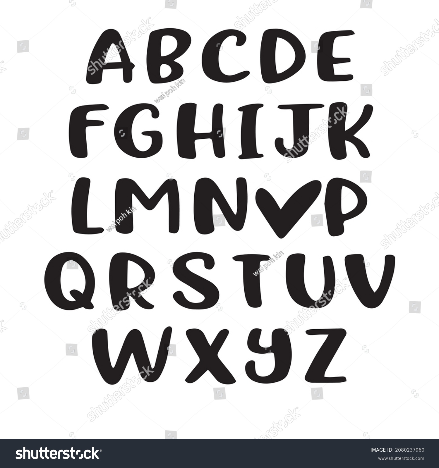 Alphabet Background Inspirational Quotes Typography Lettering Stock ...