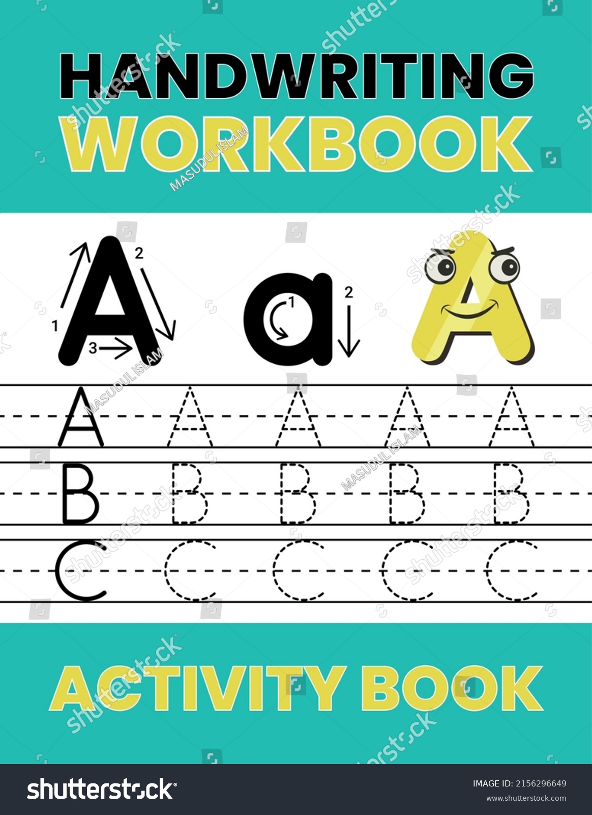 Alphabet Book Cover Design Handwriting Paper Stock Vector (Royalty Free