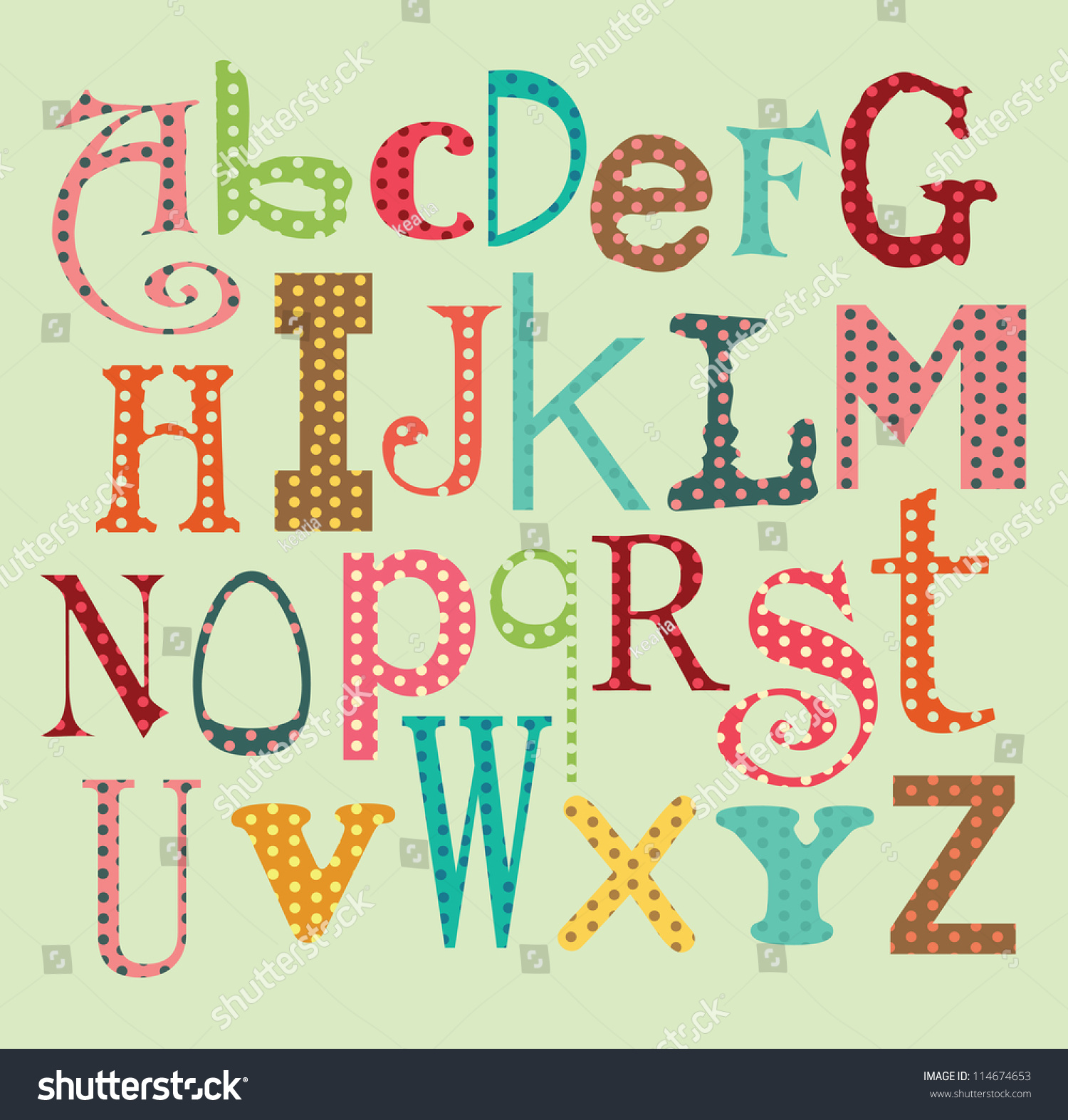 Alphabet Design. Vector Illustration - 114674653 : Shutterstock