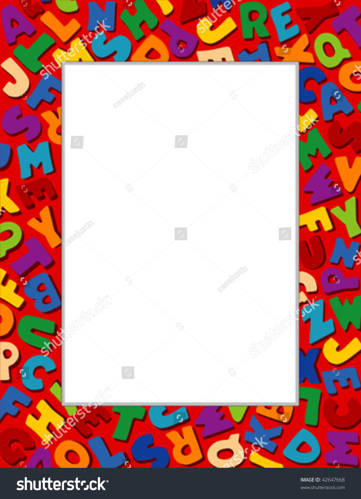 Alphabet Frame, Copy Space For Education, Kindergarten, Nursery School ...