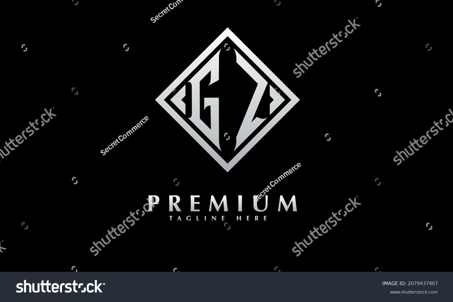 Alphabet Gz Zg Illustration Monogram Vector Stock Vector (royalty Free 