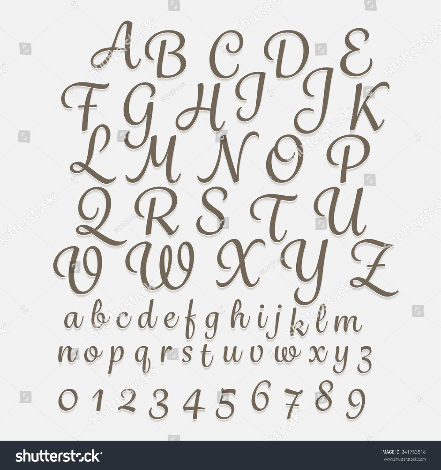 Alphabet Hand Drawing Classic Style Stock Vector (Royalty Free ...