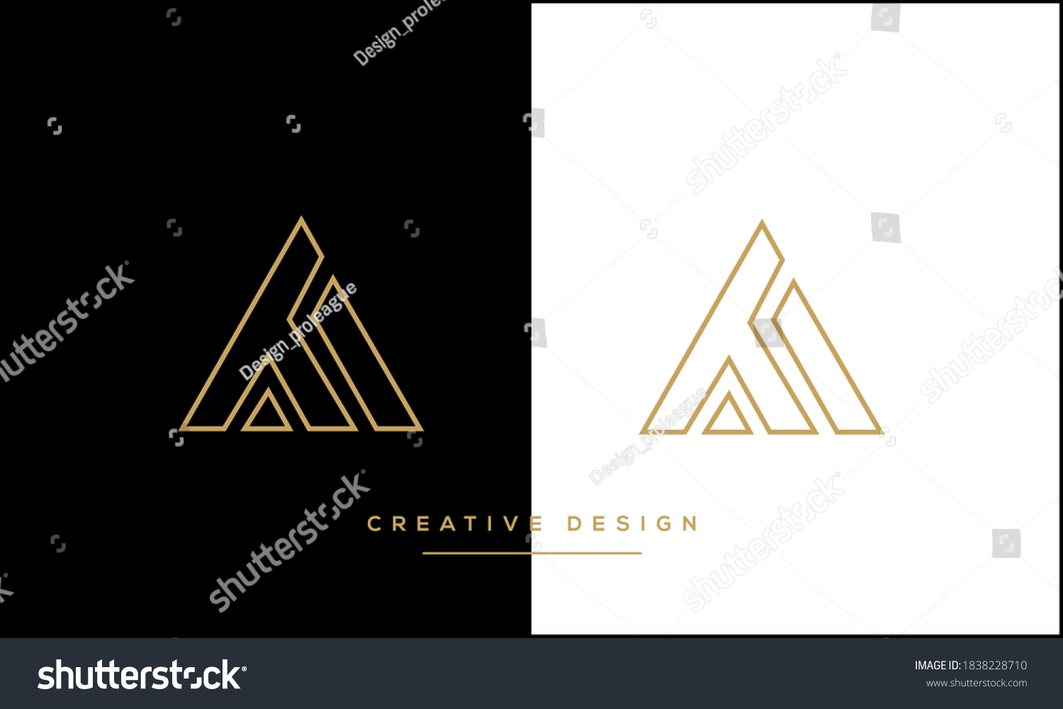 Alphabet Letter Alpha Logo Monogram Emblem Stock Vector (Royalty Free ...