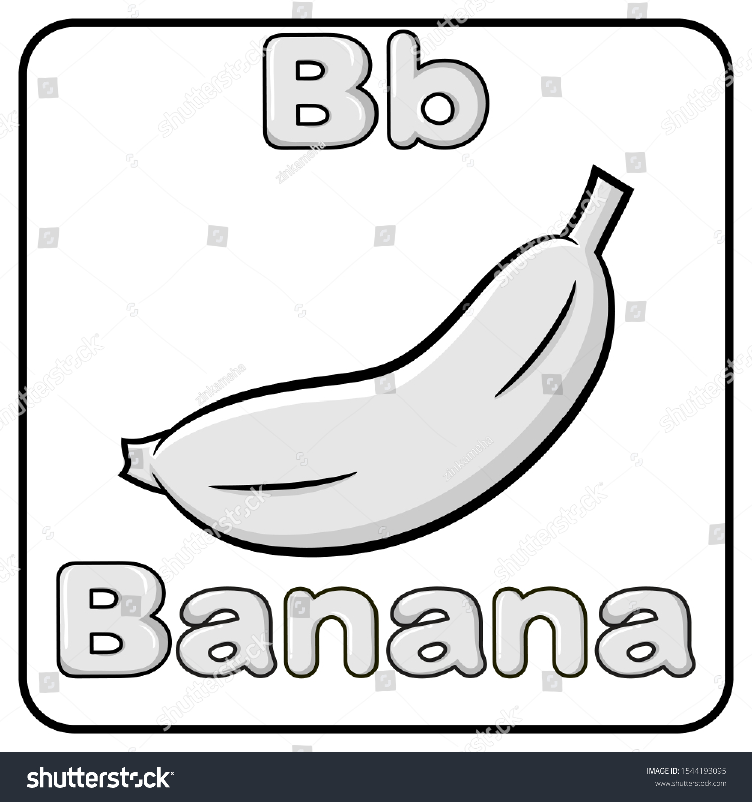 738 Animal B Is For Banana Coloring Page for Kindergarten